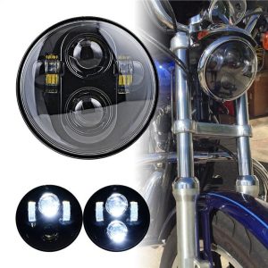 40W 5.75inch Proiettore LED per moto H4 Plug Chrome Black Faro Auto Light System