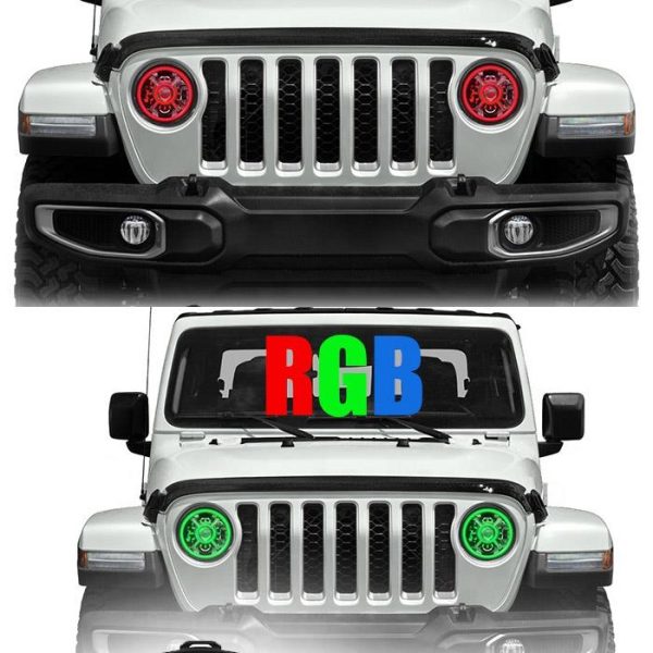 Luci a LED RGB cambianti a 9 pollici che cambiano colore per Jeep Wrangler JL 2018 2019