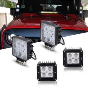 Lampada da lavoro quadrata E-Mark 16w LED Spot Light / flood Beam per fuoristrada per jeep