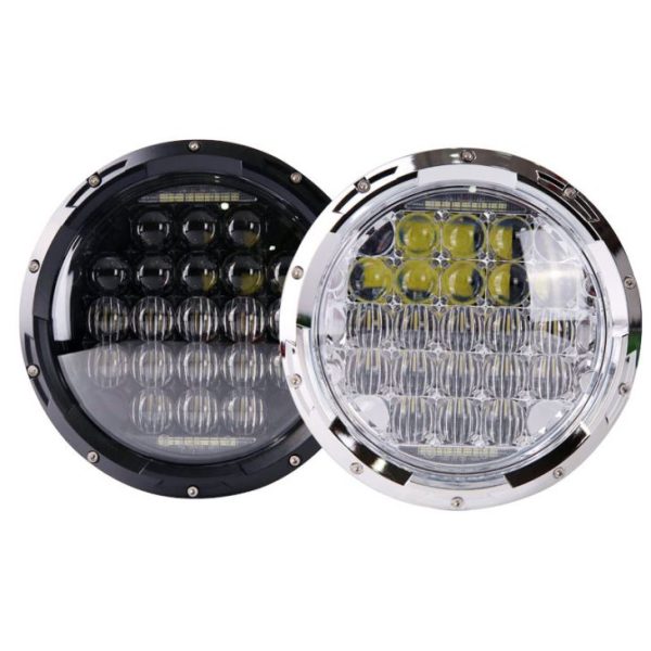 Per Hummer / Royal Enfield Proiettore a LED con fascio di luce basso DRL per faro rotondo da 7 pollici per moto