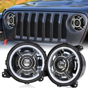 Per Jeep Wrangler JL 2018 2019 faro da 9 pollici per fari Jeep Gladiator 2020