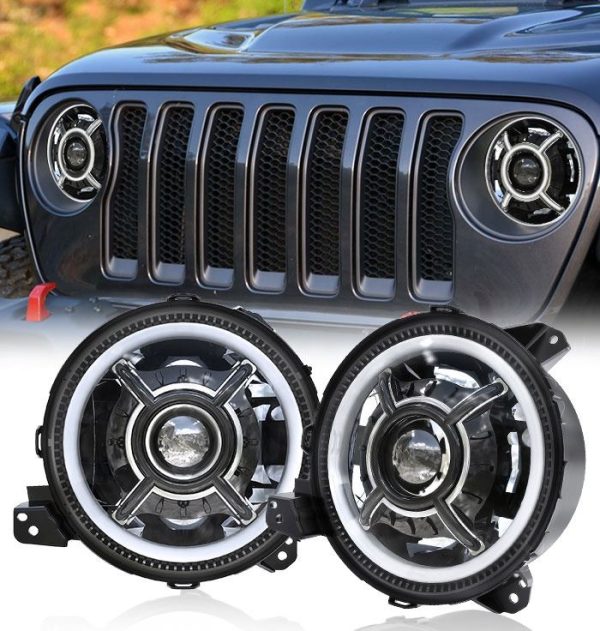 Per Jeep Wrangler JL 2018 2019 faro da 9 pollici per fari Jeep Gladiator 2020