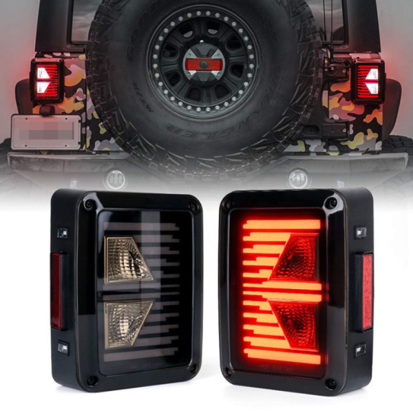 Fanale posteriore a Led con lente di fumo e retromarcia per Jeep Wrangler JK Fanale posteriore a forma di freccia