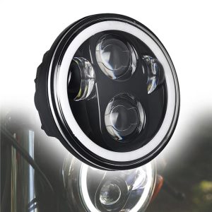 Proiettore per fari LED Morsun 40w 5 3/4 pollici per fari moto Harley Davidson nero cromato