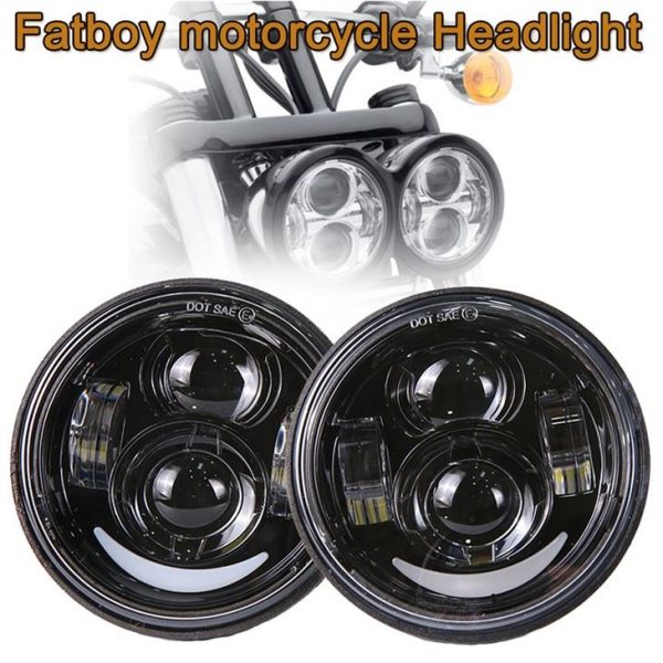 Morsun Auto Parts LED faro per Dyna Fat Bob doppia lampada con proiettore Halo High Low Beam