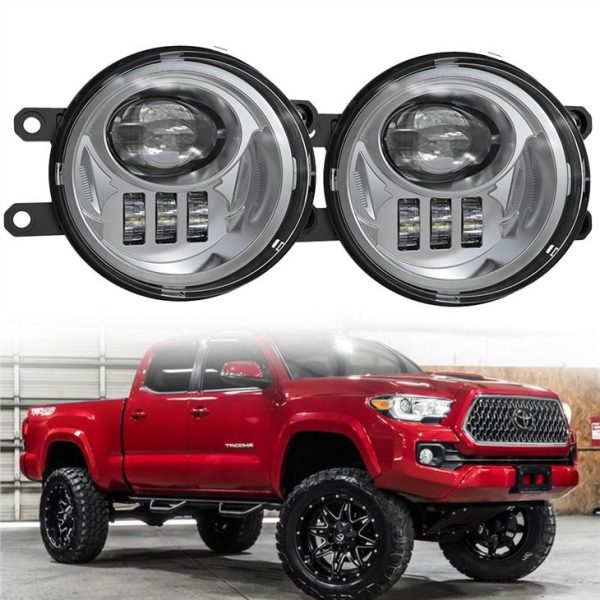 Fendinebbia Morsun Black Chrome 12V LED per Toyota 2016 2017 2018 2019 Tacoma