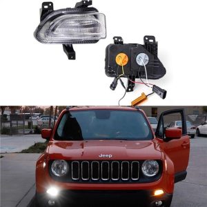 Morsun Accessori auto Led Luci di corsa diurne per Jeep Renegade 2015- 2018