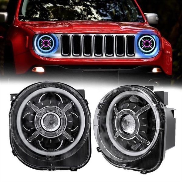 Morsun LED RGB Fari Cambia Colore Occhi Demoniaci Per Jeep Renegade 2015 2016 2017 2018 2019 2021