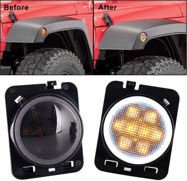 Indicatore di direzione Morsun LED per Wrangler Jk per Jeep Wrangler Flare Fender con Halo