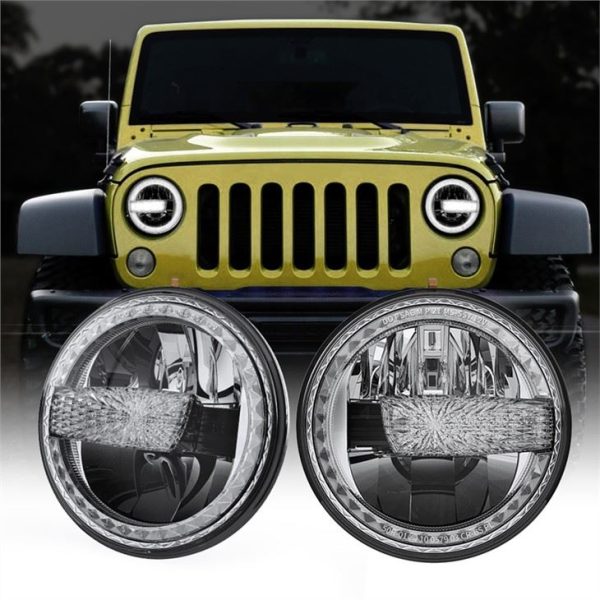 Morsun Moto Proiettore Fari A LED Con DRL Bianco Per Il 2007-2017 Jeep Wrangler JK DOT Emark Approvato