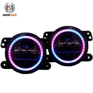 Fendinebbia a LED controllata dall'app Morsun Phone per Jeep Wrangler JK LJ TJ RGB Multi Function