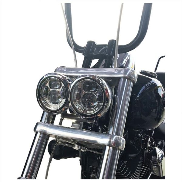 Morsun Plug And Play Fat Bob 4.56 pollici Faro per Harley 12v H4 Proiettore per motocicletta