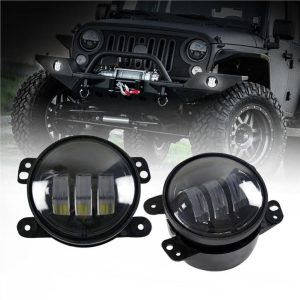 Faro rotondo a LED Morsun Black Chrome per Jeep Wrangler JK TJ LJ