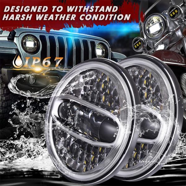 Nuova vendita calda 7 pollici 108 W LED faro per accessori moto Jeep Wrangler Jk per Harley